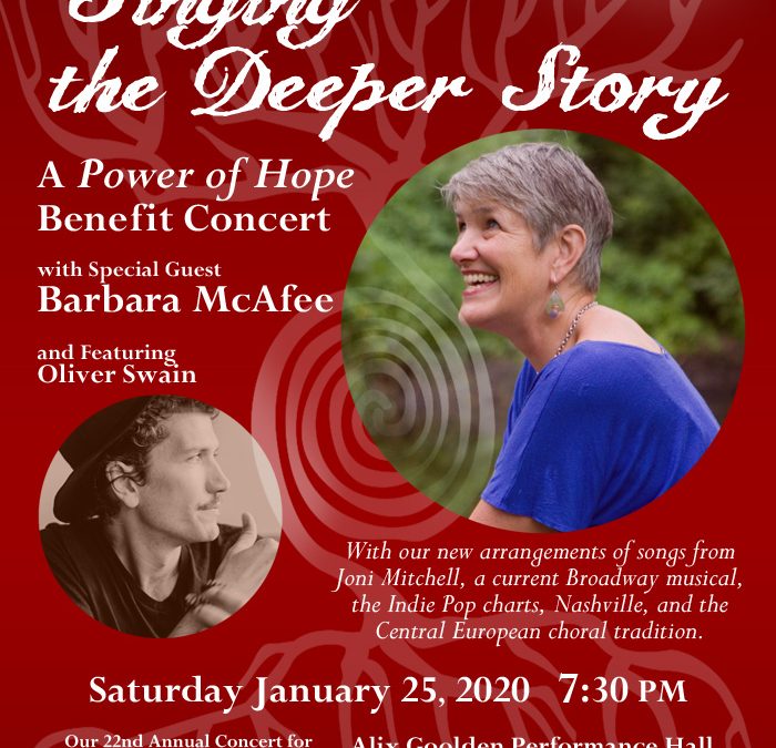 “Singing the Deeper Story” Power of Hope Benefit Concert with Barbara McAfee