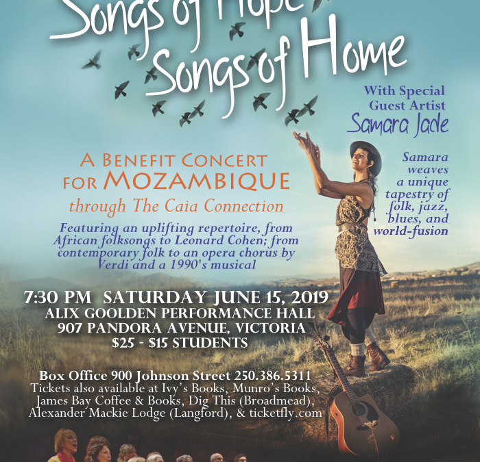 “Songs of Hope; Songs of Home” Mozambique Benefit Concert with Samara Jade